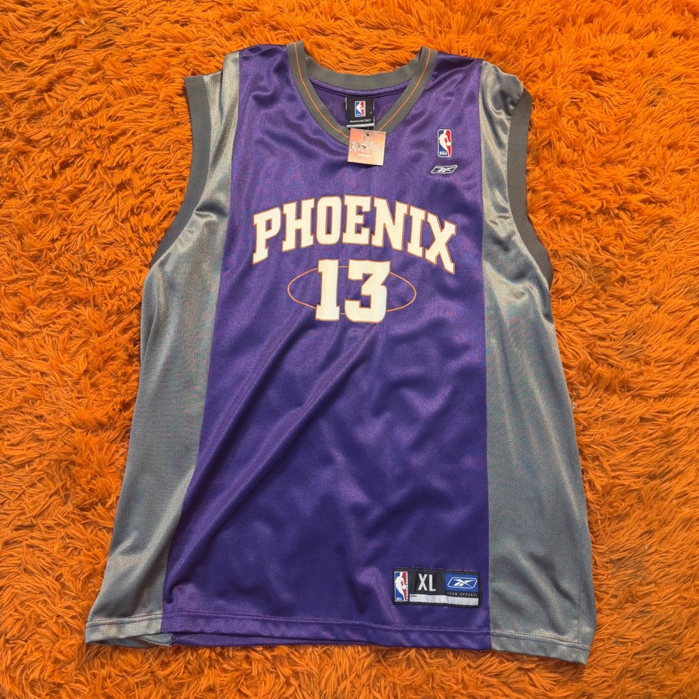 Reebok NBA Phoenix Suns Steve Nash 13 Jersey Mens XL Purple Grey Basketball